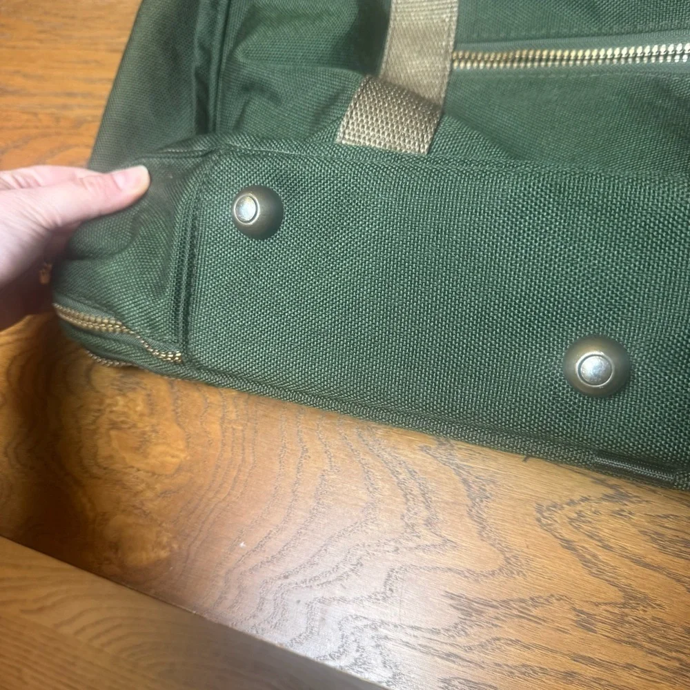 Tumi Green‎ Garment type Vintage Duffel Bag with Brown Accents